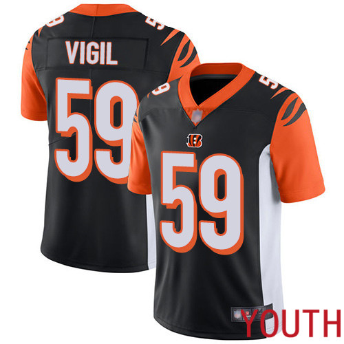 Cincinnati Bengals Limited Black Youth Nick Vigil Home Jersey NFL Footballl #59 Vapor Untouchable